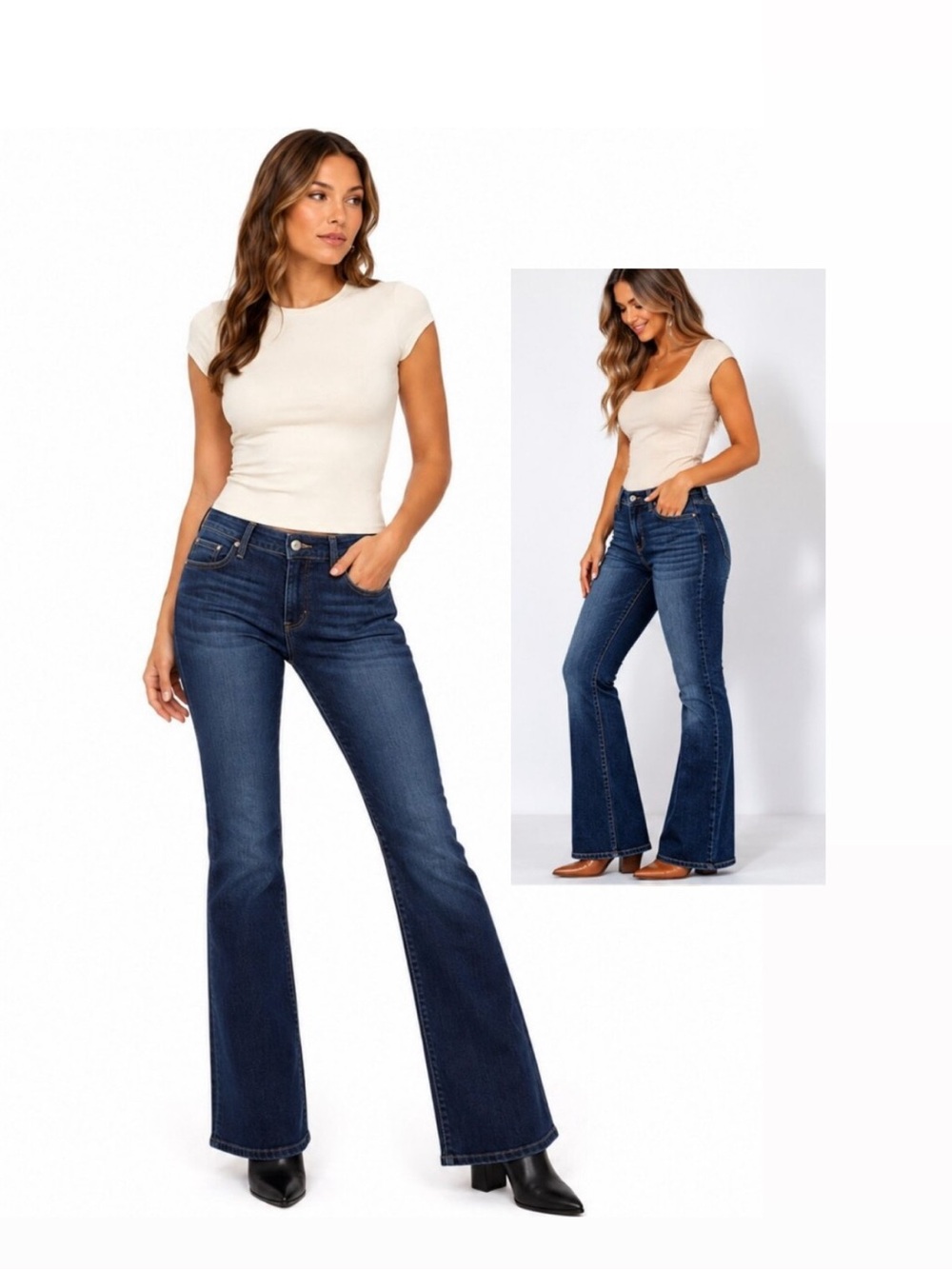 Joe’s Jeans Classic High-Rise Dark Wash Flare  Designer Jeans Women’s Size 31